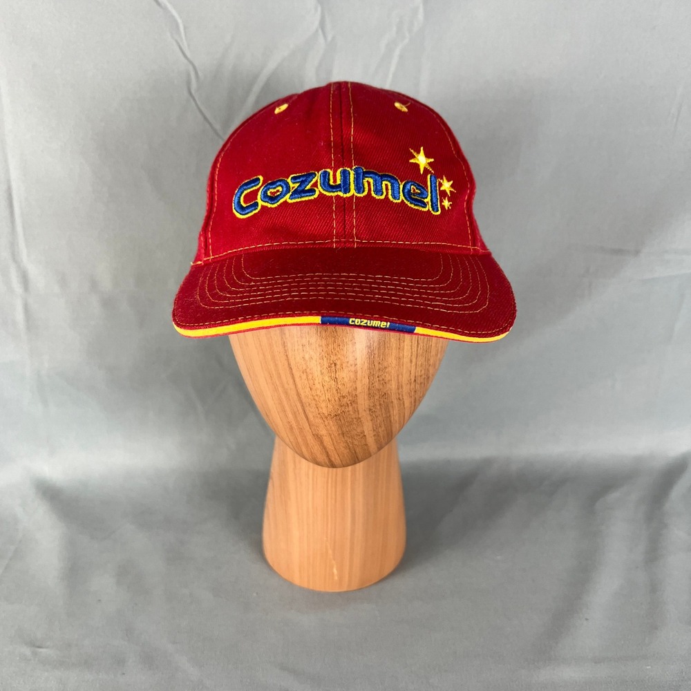 Cozumel Mexico Souvenir Baseball Cap Men One Size Red Embroidered Adjustable Hat